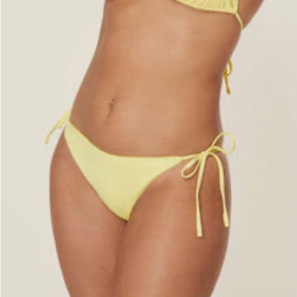 Andie Swim The String Bottom in Zest Yellow Size XL Sustainable Bikini Bottom - Picture 1 of 7